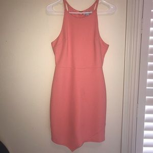 Coral midi dress
